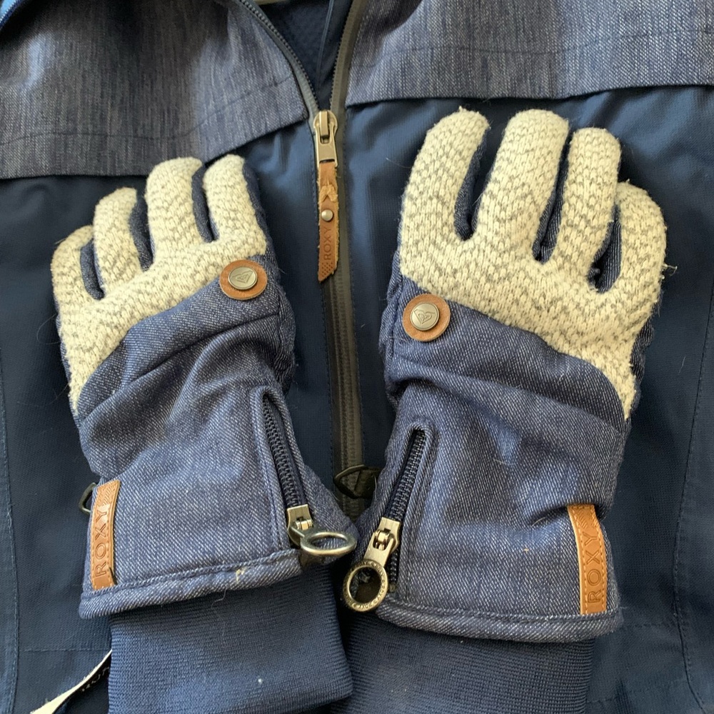 Roxy SNOW Junior's Nymeria Gloves, mid denim, S